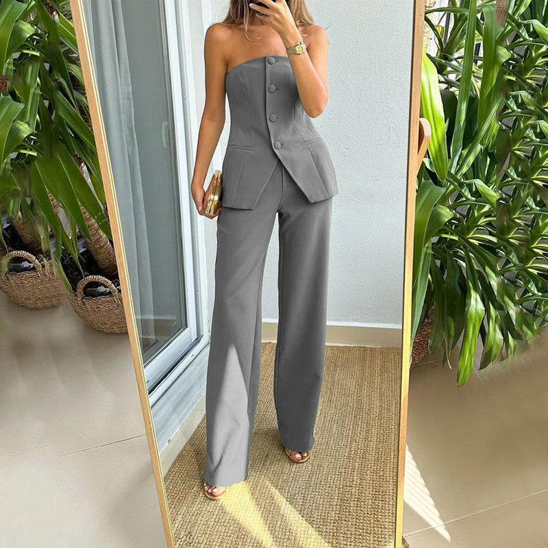 Damen Hosenanzug – Ärmelloses Top & Hose