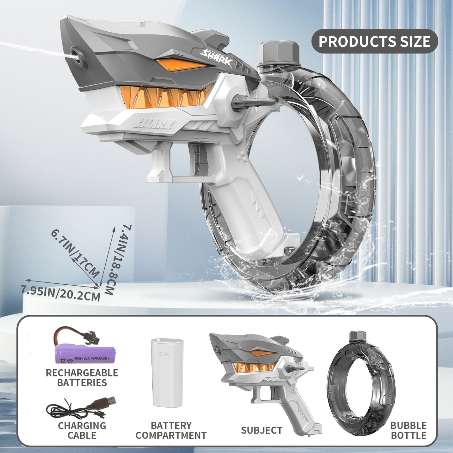 Electric Shark Water Gun – Vollautomatische Wasserpistole mit Dauerfeuer
