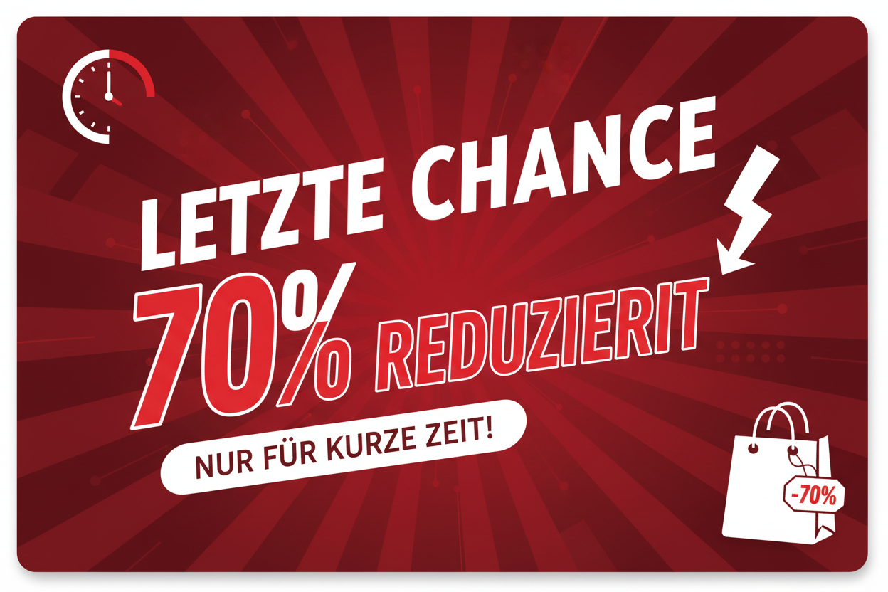 Letze Chance 70 % Reduziert