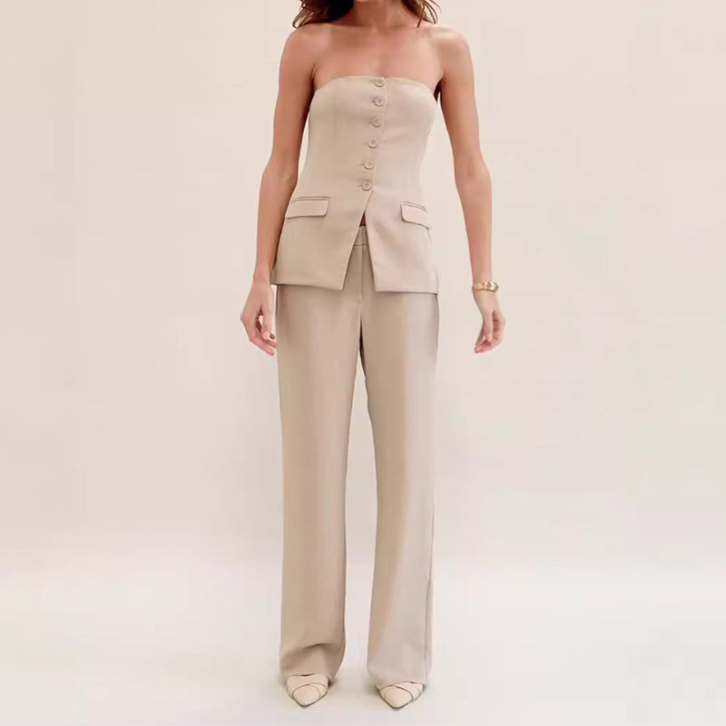 Damen Hosenanzug – Ärmelloses Top & Hose