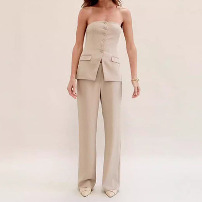 Damen Hosenanzug – Ärmelloses Top & Hose