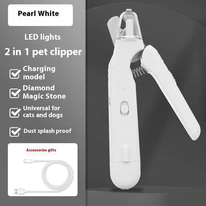 2 in 1 Haustier-Nagelknipser mit LED-Licht