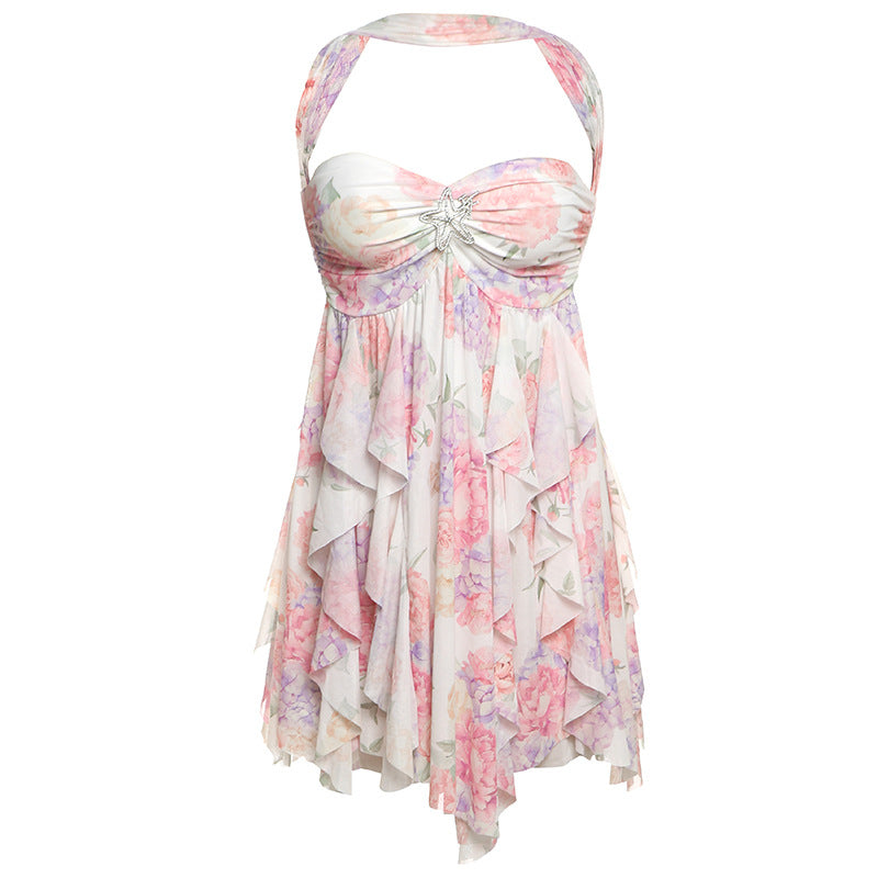 Damen Sommer Kleid – Halter, Rückenfrei