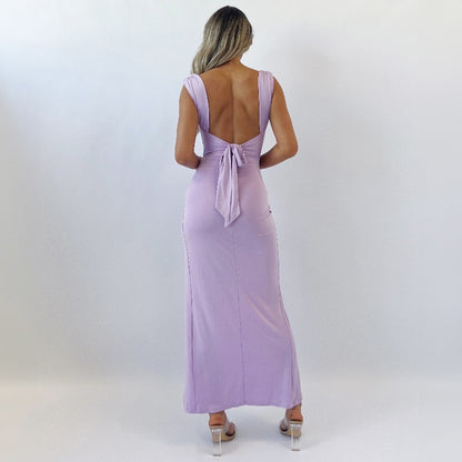 Elegantes Damen Kleid ärmellos mit Schlitz
