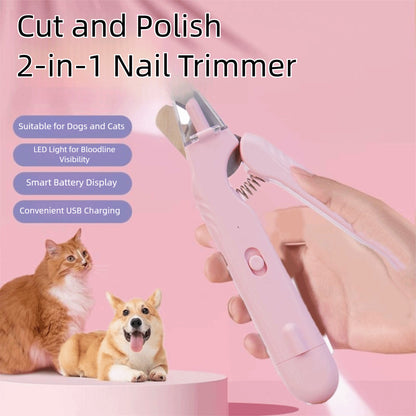 2 in 1 Haustier-Nagelknipser mit LED-Licht