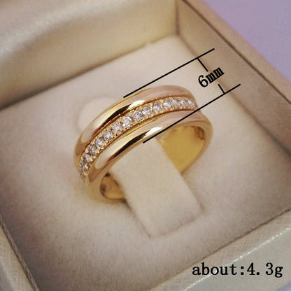 Damen Strass Ring Gold oder Silber – Modeschmuck