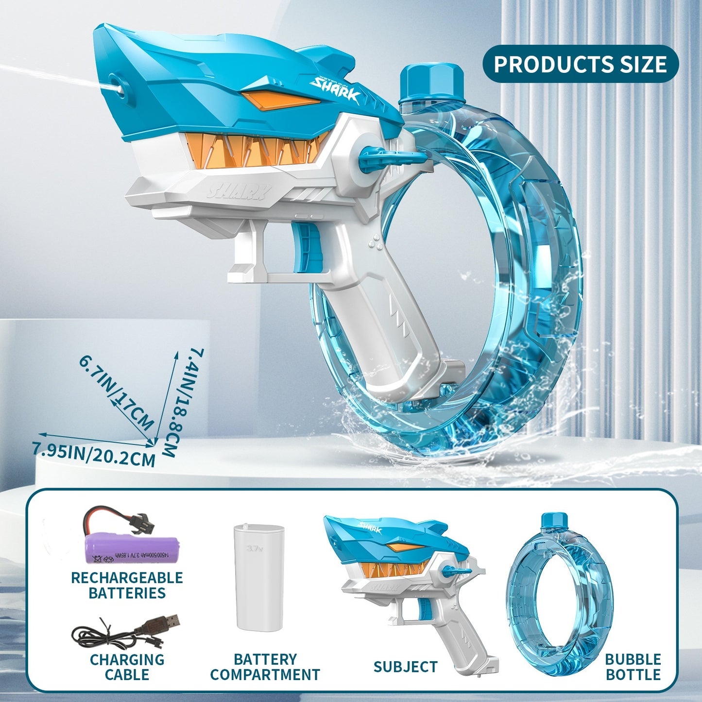 Electric Shark Water Gun – Vollautomatische Wasserpistole mit Dauerfeuer