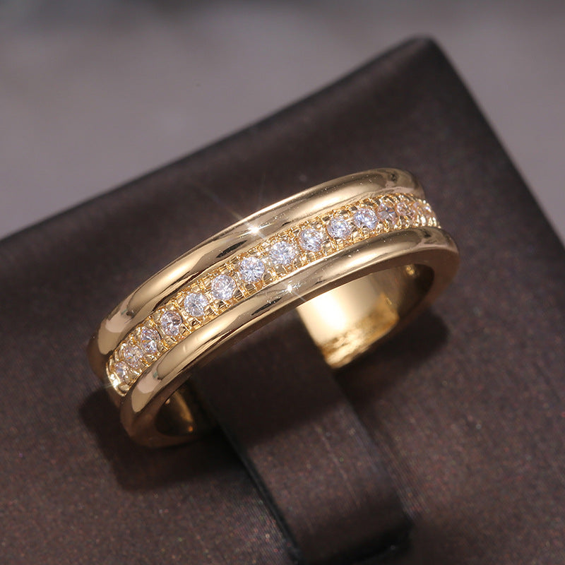 Damen Strass Ring Gold oder Silber – Modeschmuck