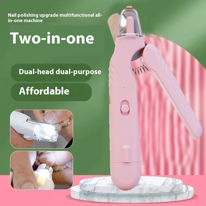 2 in 1 Haustier-Nagelknipser mit LED-Licht
