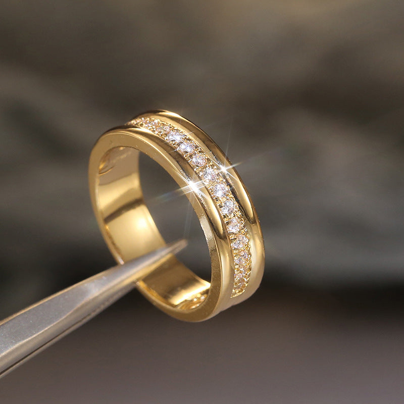Damen Strass Ring Gold oder Silber – Modeschmuck