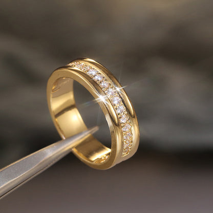 Damen Strass Ring Gold oder Silber – Modeschmuck
