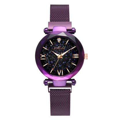 Sternenhimmel Quarz-Armbanduhr mit Magnetarmband