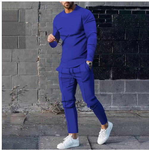 Zweiteiler für Männer lässiges Outfit Longsleeve + Hose