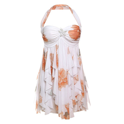 Damen Sommer Kleid – Halter, Rückenfrei