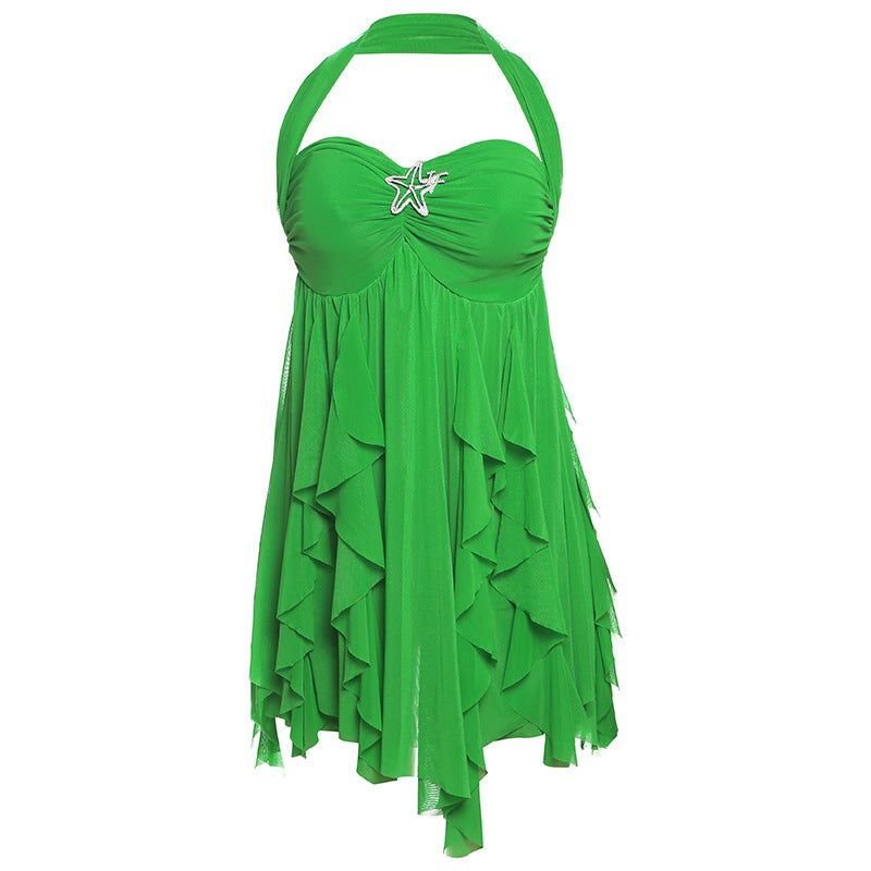 Damen Sommer Kleid – Halter, Rückenfrei