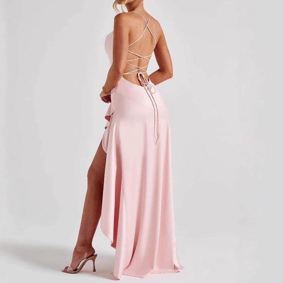 Elegantes Abendkleid – Rückenfrei mit Schlitz