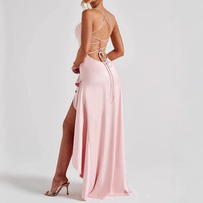 Elegantes Abendkleid – Rückenfrei mit Schlitz