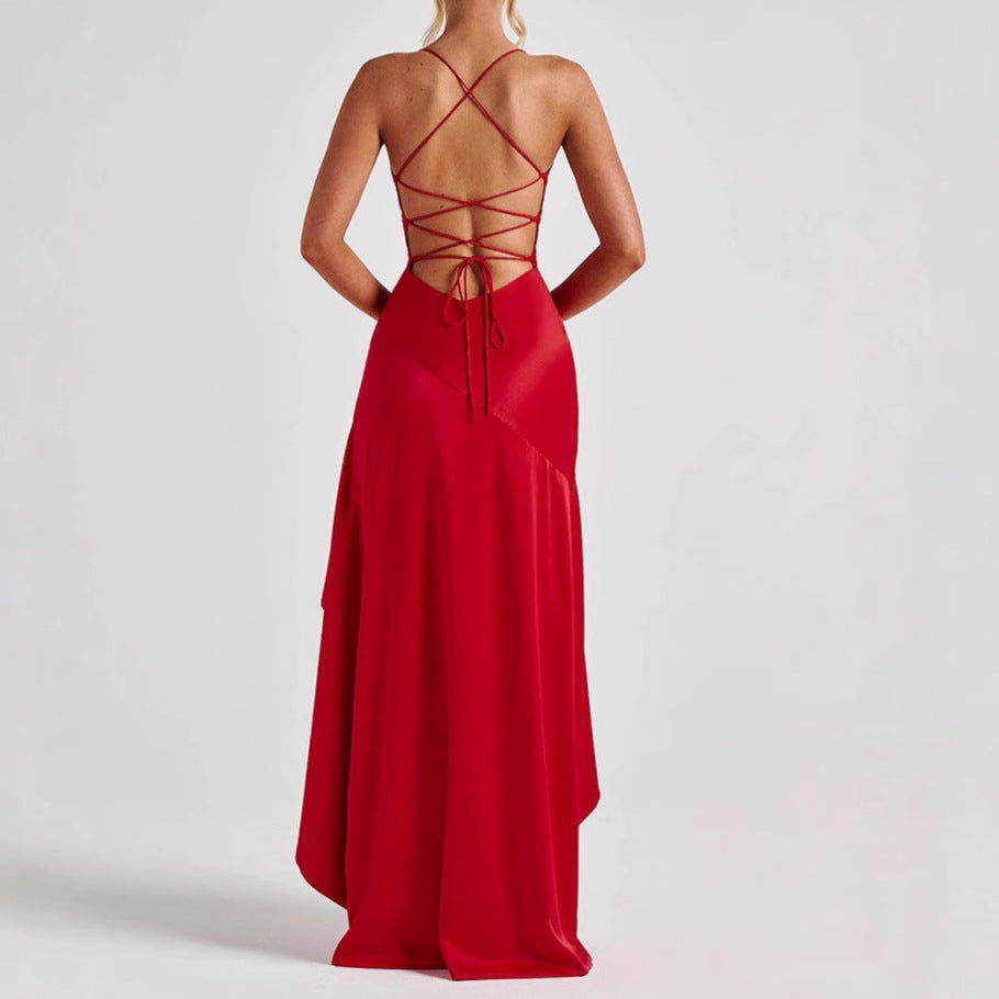 Elegantes Abendkleid – Rückenfrei mit Schlitz
