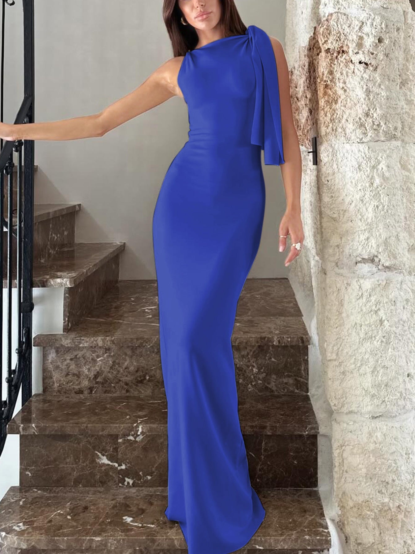 Elegantes One-Shoulder Abendkleid