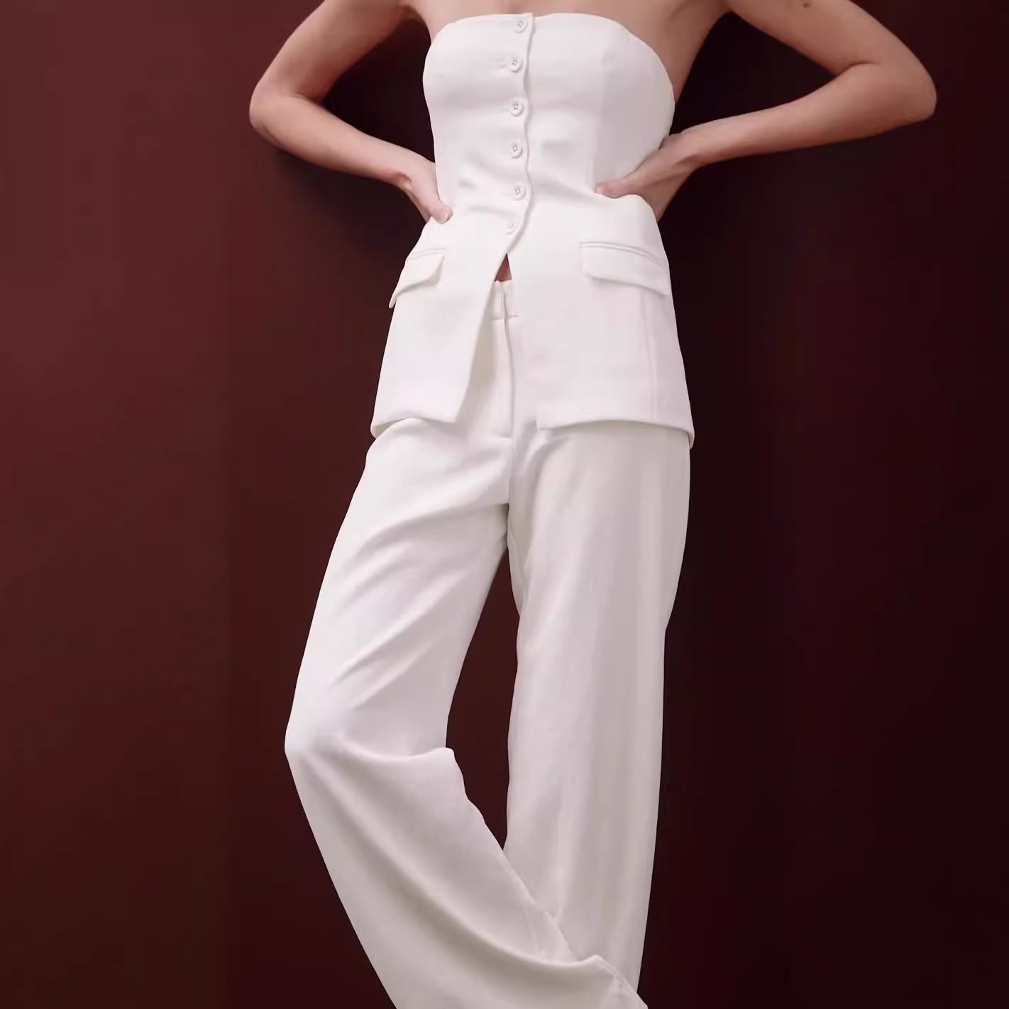 Damen Hosenanzug – Ärmelloses Top & Hose