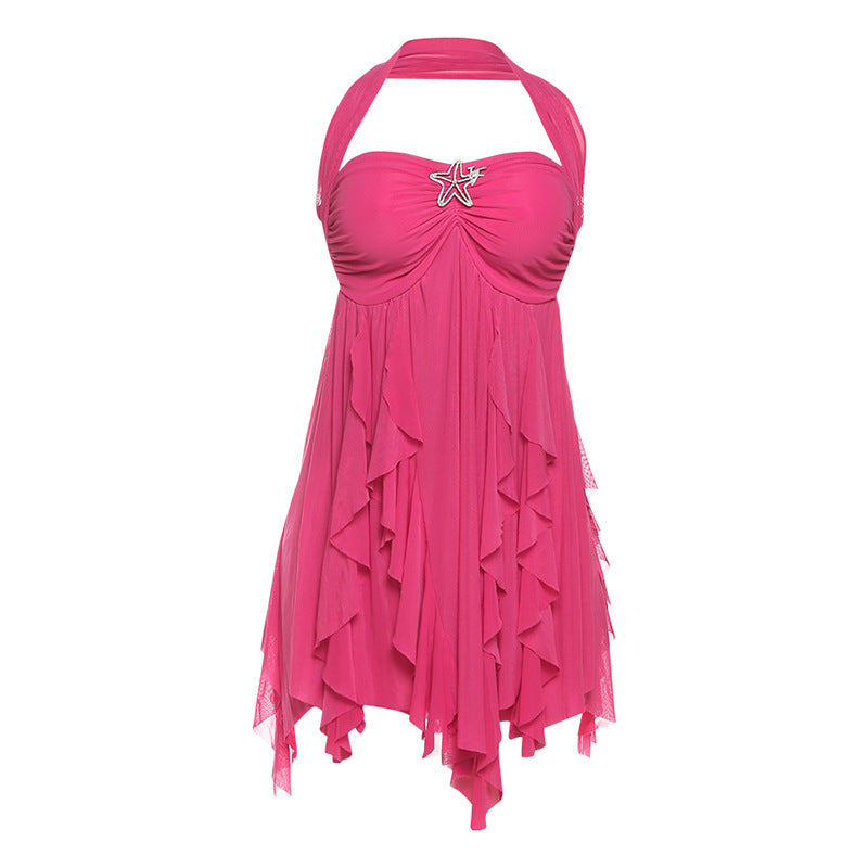 Damen Sommer Kleid – Halter, Rückenfrei