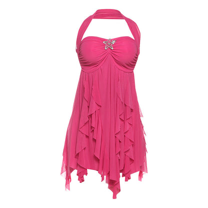 Damen Sommer Kleid – Halter, Rückenfrei