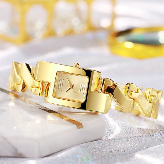 Damen Armbanduhr Goldoptik