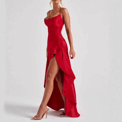 Elegantes Abendkleid – Rückenfrei mit Schlitz