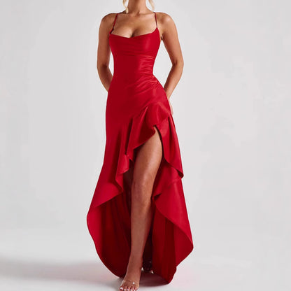 Elegantes Abendkleid – Rückenfrei mit Schlitz
