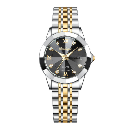 Stilvolle Damen-Armbanduhr mit Doppelkalender