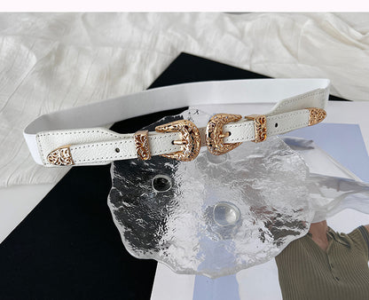 Black Elastic Slim Waist Belt Women's Versatile Stretch Waist Cincher