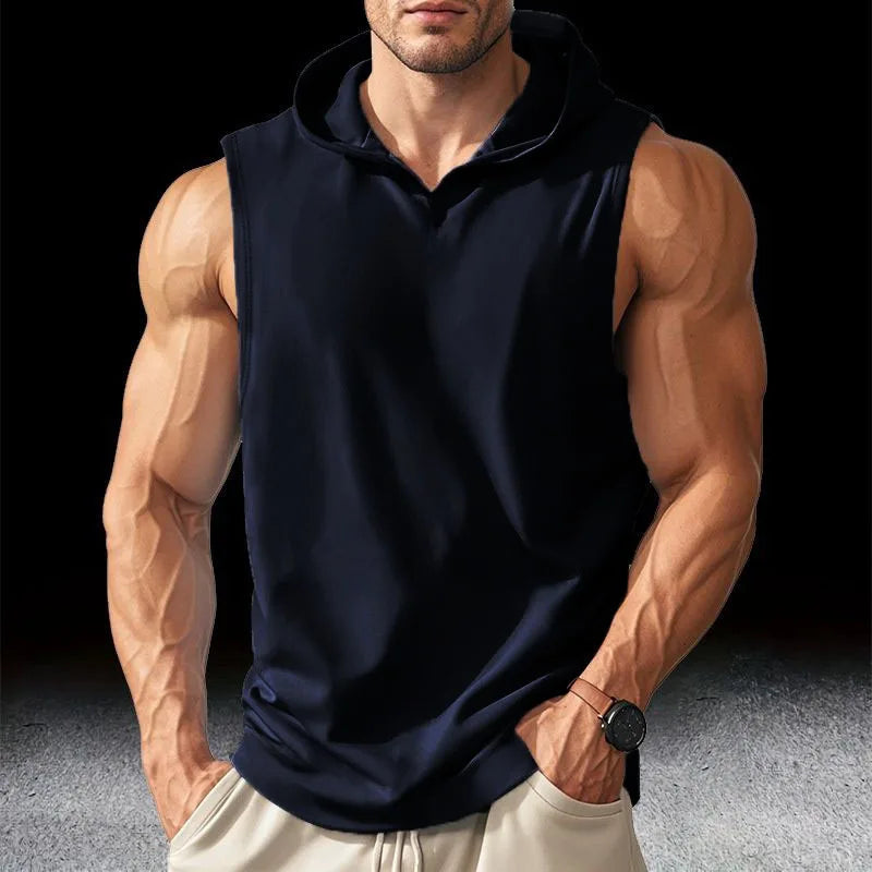 Ärmelloser Kapuzenpullover für Herren