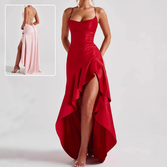 Elegantes Abendkleid – Rückenfrei mit Schlitz