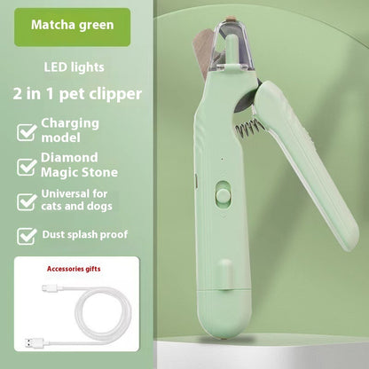 2 in 1 Haustier-Nagelknipser mit LED-Licht