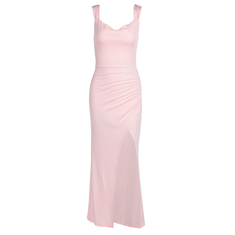 Elegantes Damen Kleid ärmellos mit Schlitz