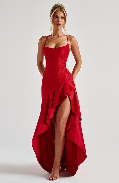 Elegantes Abendkleid – Rückenfrei mit Schlitz